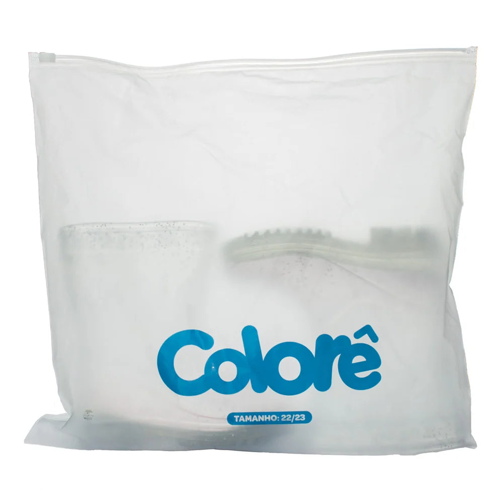 Galocha Pimpolho Colorê Transparente Gliter