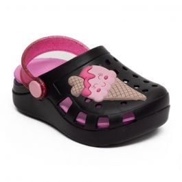 Babuche Pimpolho Colorê Sorvete Preta