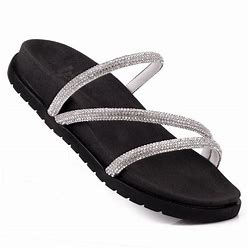 Sandália Worldcolors Birken Preto/Prata