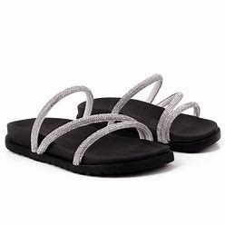 Sandália Worldcolors Birken Preto/Prata