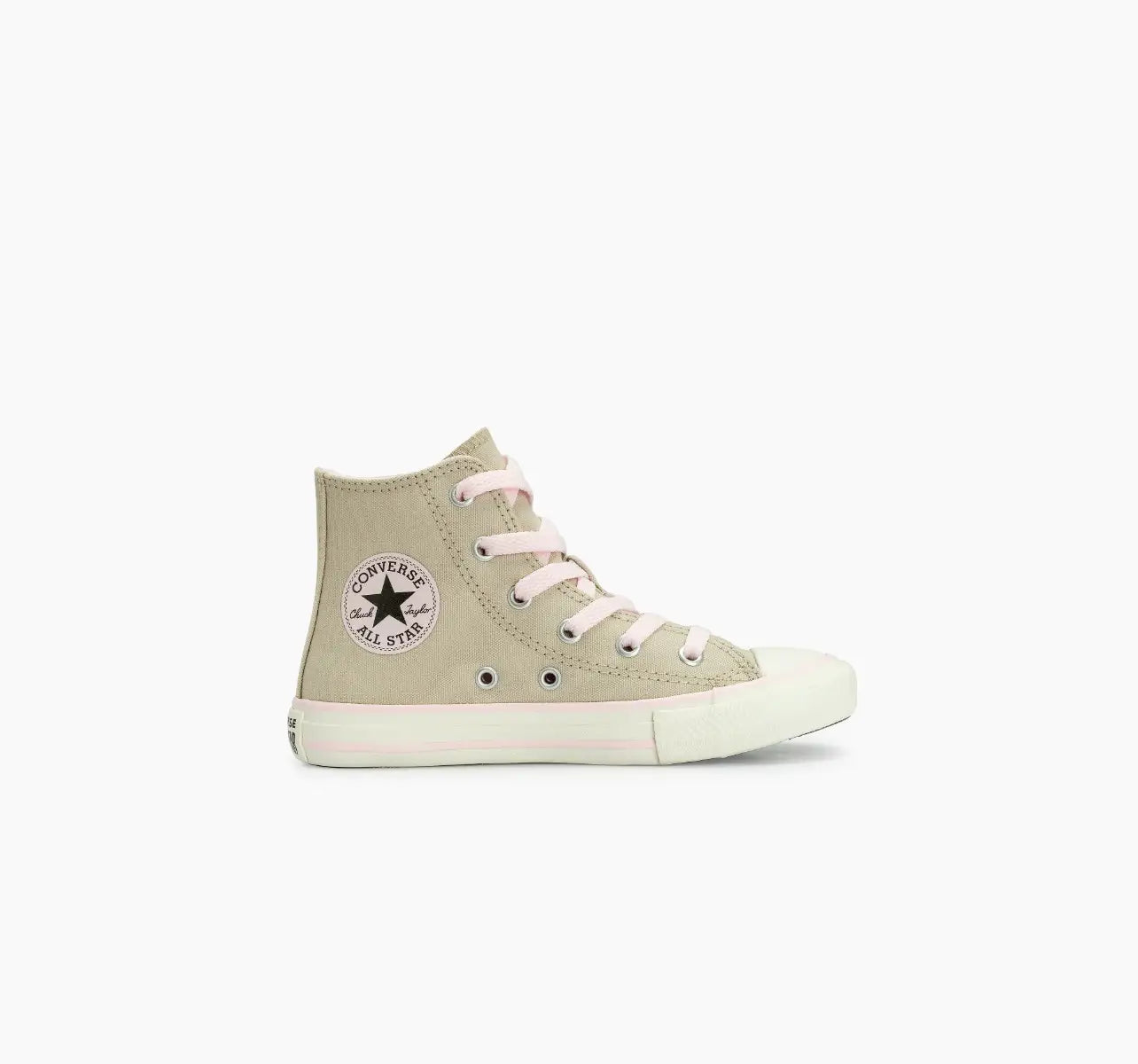 Tênis Chuck Taylor All Star Side Zip Cano alto Marfim/Rosa