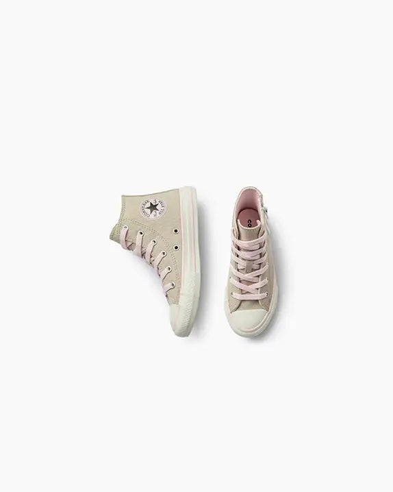 Tênis Chuck Taylor All Star Side Zip Cano alto Marfim/Rosa